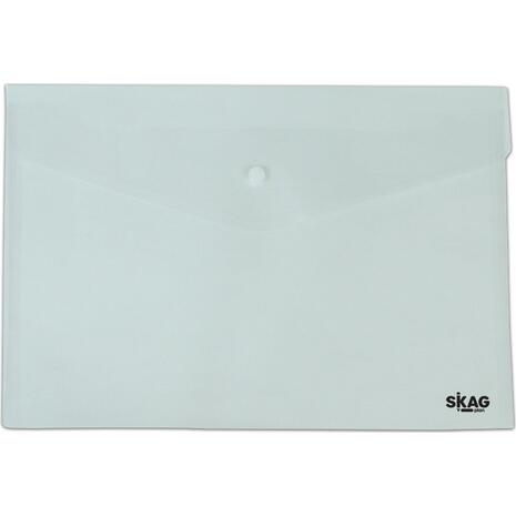 Φάκελος με κουμπί SKAG P.P Α4 διάφανος λευκός