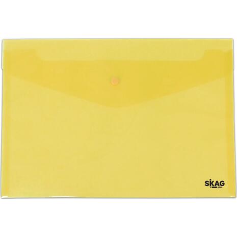 Φάκελος με κουμπί SKAG P.P Α4 διάφανος κίτρινος