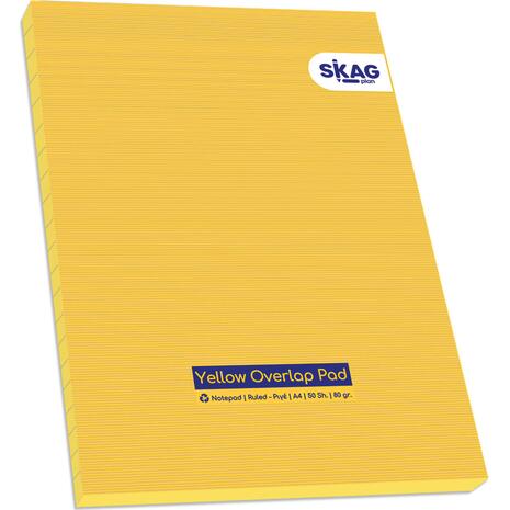 Μπλοκ Κολλητό Skag Γραφής OVERLAP κίτρινο 50 φύλλων 70gr