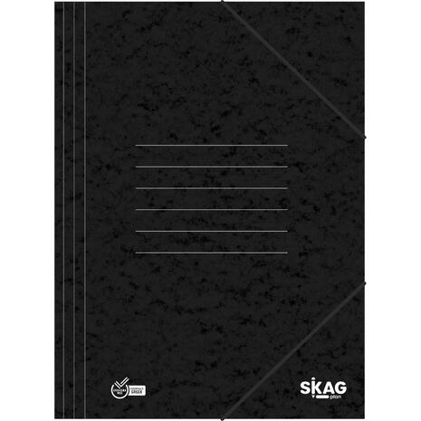 Φάκελος Skag Systems με Αυτιά και Λάστιχο Πρεσπάν 25x35cm μαύρο