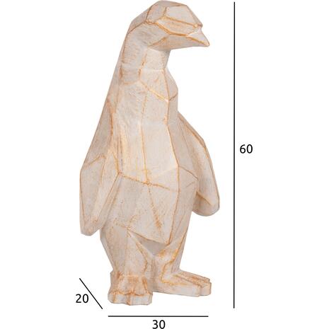 ΔΙΑΚΟΣΜΗΤΙΚΟ ΔΑΠΕΔΟΥ PENGUIN HM7915 GRC ΣΕ ΛΕΥΚΗ ΠΑΤΙΝΑ ΜΕ ΧΡΥΣΕΣ ΛΕΠΤΟΜΕΡΕΙΕΣ 30x20x60Υεκ.