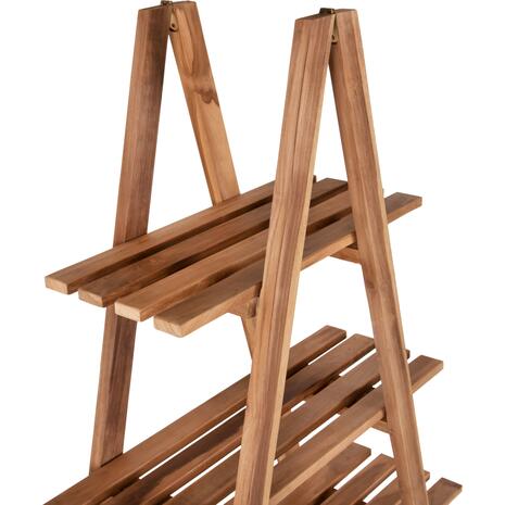 ΒΙΒΛΙΟΘΗΚΗ STAM HM7895 TEAK ΞΥΛΟ ΣΕ ΦΥΣΙΚΟ ΧΡΩΜΑ 120x33x180Y εκ.