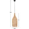 ΦΩΤΙΣΤΙΚΟ ΟΡΟΦΗΣ THEON HM7888 ΚΡΕΜΑΣΤΟ ΑΠΟ RATTAN ΣΕ ΦΥΣΙΚΟ ΧΡΩΜΑ Φ22x148Υ εκ.