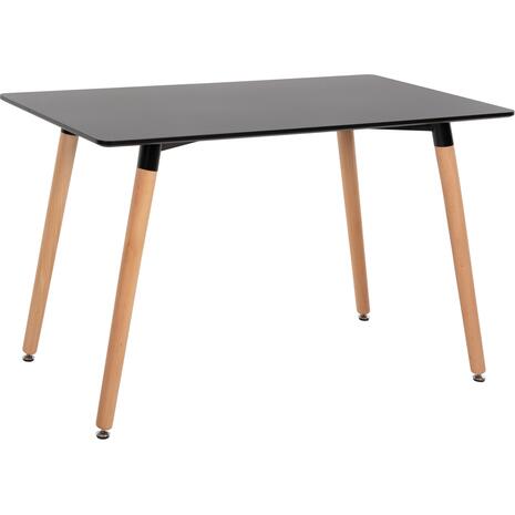 ΤΡΑΠΕΖΙ MINIMAL HM8581.02 ΜΑΥΡΟ MDF-ΠΟΔΙΑ ΟΞΙΑ ΣΕ ΦΥΣΙΚΟ ΧΡΩΜΑ- 120Χ60X74Υεκ. (Black)
