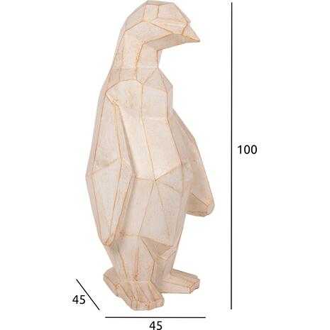ΔΙΑΚΟΣΜΗΤΙΚΟ ΔΑΠΕΔΟΥ PENGUIN HM7916 GRC ΣΕ ΛΕΥΚΗ ΠΑΤΙΝΑ ΜΕ ΧΡΥΣΕΣ ΛΕΠΤΟΜΕΡΕΙΕΣ 45x45x100Υεκ.