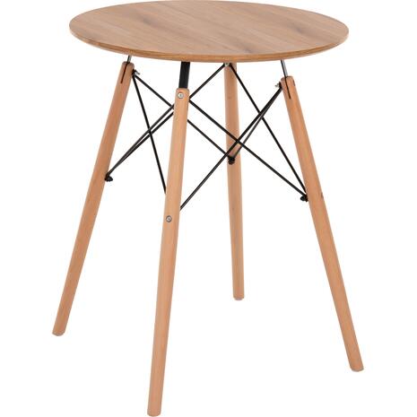 ΤΡΑΠΕΖΙ ΣΤΡΟΓΓΥΛΟ MINIMAL HM0060.04 ΦΥΣΙΚΟ ΧΡΩΜΑ MDF-ΠΟΔΙΑ ΟΞΙΑΣ ΣΕ ΦΥΣΙΚΟ ΧΡΩΜΑ Φ60Χ76Υεκ.