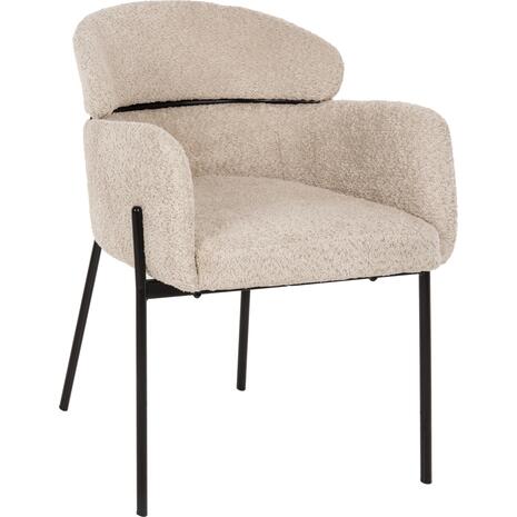 ΠΟΛΥΘΡΟΝΑ WOLF HM8583.02 ΕΚΡΟΥ ΥΦΑΣΜΑ ΜΠΟΥΚΛΕ ΜΕ ΜΕΤΑΛΛΙΚΑ ΠΟΔΙΑ 58x58x80Yεκ. (σετ 2 τεμαχίων) (Εκρού)