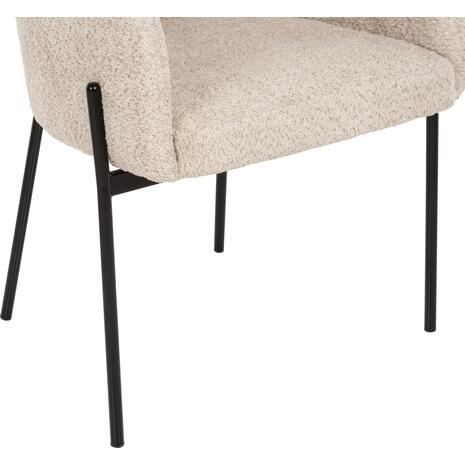 ΠΟΛΥΘΡΟΝΑ WOLF HM8583.02 ΕΚΡΟΥ ΥΦΑΣΜΑ ΜΠΟΥΚΛΕ ΜΕ ΜΕΤΑΛΛΙΚΑ ΠΟΔΙΑ 58x58x80Yεκ. (σετ 2 τεμαχίων) (Εκρού)