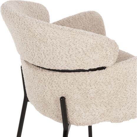 ΠΟΛΥΘΡΟΝΑ WOLF HM8583.02 ΕΚΡΟΥ ΥΦΑΣΜΑ ΜΠΟΥΚΛΕ ΜΕ ΜΕΤΑΛΛΙΚΑ ΠΟΔΙΑ 58x58x80Yεκ. (σετ 2 τεμαχίων) (Εκρού)