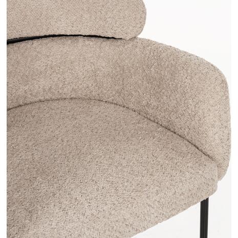 ΠΟΛΥΘΡΟΝΑ WOLF HM8583.02 ΕΚΡΟΥ ΥΦΑΣΜΑ ΜΠΟΥΚΛΕ ΜΕ ΜΕΤΑΛΛΙΚΑ ΠΟΔΙΑ 58x58x80Yεκ. (σετ 2 τεμαχίων) (Εκρού)