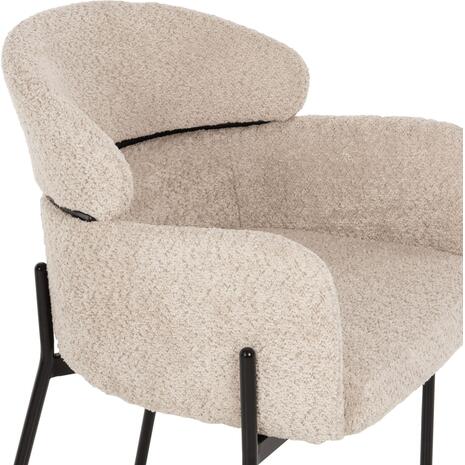 ΠΟΛΥΘΡΟΝΑ WOLF HM8583.02 ΕΚΡΟΥ ΥΦΑΣΜΑ ΜΠΟΥΚΛΕ ΜΕ ΜΕΤΑΛΛΙΚΑ ΠΟΔΙΑ 58x58x80Yεκ. (σετ 2 τεμαχίων) (Εκρού)