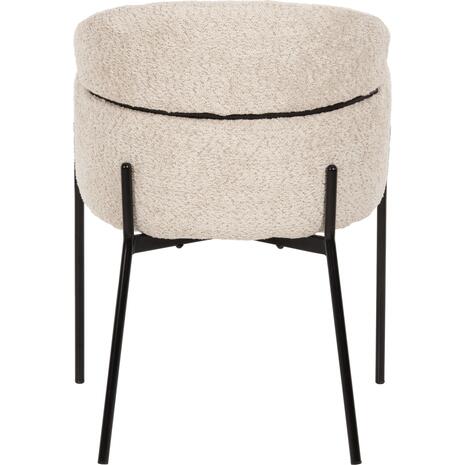 ΠΟΛΥΘΡΟΝΑ WOLF HM8583.02 ΕΚΡΟΥ ΥΦΑΣΜΑ ΜΠΟΥΚΛΕ ΜΕ ΜΕΤΑΛΛΙΚΑ ΠΟΔΙΑ 58x58x80Yεκ. (σετ 2 τεμαχίων) (Εκρού)