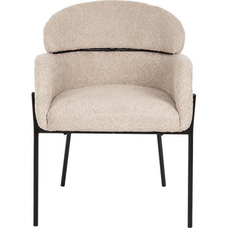 ΠΟΛΥΘΡΟΝΑ WOLF HM8583.02 ΕΚΡΟΥ ΥΦΑΣΜΑ ΜΠΟΥΚΛΕ ΜΕ ΜΕΤΑΛΛΙΚΑ ΠΟΔΙΑ 58x58x80Yεκ. (σετ 2 τεμαχίων) (Εκρού)