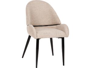 ΚΑΡΕΚΛΑ SARKY HM8585.02 ΥΦΑΣΜΑ ΜΠΟΥΚΛΕ ΕΚΡΟΥ ΜΕ ΜΕΤΑΛΛΙΚΑ ΠΟΔΙΑ 56x64x88Yεκ. (σετ 2 τεμαχίων) (Εκρού)