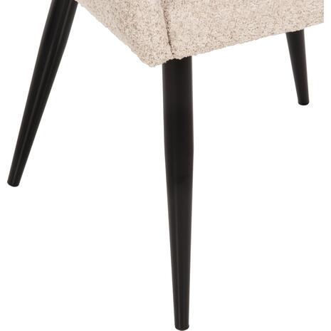 ΚΑΡΕΚΛΑ SARKY HM8585.02 ΥΦΑΣΜΑ ΜΠΟΥΚΛΕ ΕΚΡΟΥ ΜΕ ΜΕΤΑΛΛΙΚΑ ΠΟΔΙΑ 56x64x88Yεκ. (σετ 2 τεμαχίων) (Εκρού)