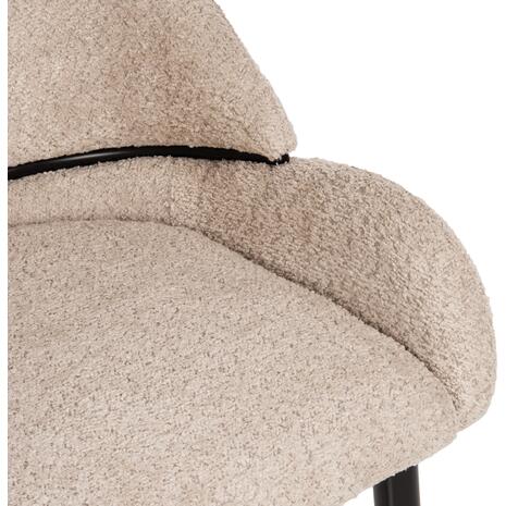 ΚΑΡΕΚΛΑ SARKY HM8585.02 ΥΦΑΣΜΑ ΜΠΟΥΚΛΕ ΕΚΡΟΥ ΜΕ ΜΕΤΑΛΛΙΚΑ ΠΟΔΙΑ 56x64x88Yεκ. (σετ 2 τεμαχίων) (Εκρού)