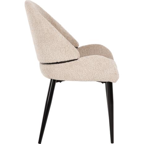 ΚΑΡΕΚΛΑ SARKY HM8585.02 ΥΦΑΣΜΑ ΜΠΟΥΚΛΕ ΕΚΡΟΥ ΜΕ ΜΕΤΑΛΛΙΚΑ ΠΟΔΙΑ 56x64x88Yεκ. (σετ 2 τεμαχίων) (Εκρού)