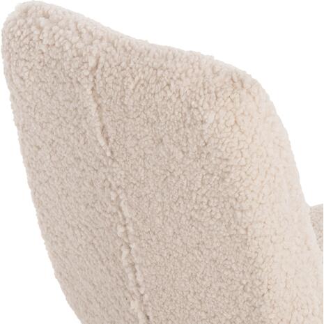 ΚΑΡΕΚΛΑ SHELLY HM8590.02 ΛΕΥΚΟ TEDDY ΥΦΑΣΜΑ ME ΜΕΤΑΛΛΙΚΑ ΜΑΥΡΑ ΠΟΔΙΑ 48x64x87Yεκ. (σετ 2 τεμαχίων) (Λευκό)