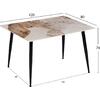 ΤΡΑΠΕΖΙ ΤΡΑΠΕΖΑΡΙΑΣ SINTERED STONE TOM HM8589.03 BROWN-WHITE MARBLE 120x80x76Yεκ.
