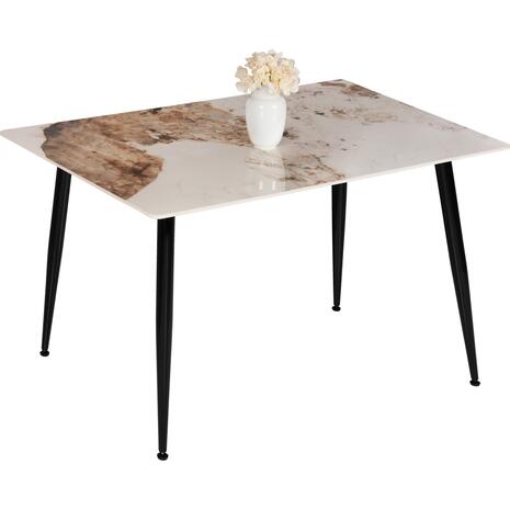 ΤΡΑΠΕΖΙ ΤΡΑΠΕΖΑΡΙΑΣ SINTERED STONE TOM HM8589.03 BROWN-WHITE MARBLE 120x80x76Yεκ.