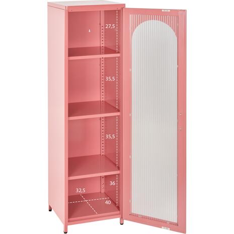 ΜΕΤΑΛΛΙΚΟ ΨΗΛΟ ΝΤΟΥΛΑΠΙ ΒΙΤΡΙΝΑ CARIL HM9570.03 PASTEL ΡΟΖ 40x37-40x150Υεκ.