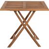 ΤΡΑΠΕΖΙ ΤΕΤΡΑΓΩΝΟ KENDALL ΠΤΥΣΣΟΜΕΝΟ HM9544 TEAK ΣΕ ΦΥΣΙΚΟ ΧΡΩΜΑ 80x80x75Yεκ.