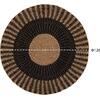 ΧΑΛΙ ΣΤΡΟΓΓΥΛΟ KIRKI HM7841 ΑΠΟ ΦΥΣΙΚΕΣ ΙΝΕΣ ΥΔΡΟΥΑΚΙΝΘΟΥ ΜΑΥΡΟ-ΦΥΣΙΚΟ Φ120εκ