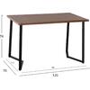 ΤΡΑΠΕΖΙ ΤΡΑΠΕΖΑΡΙΑΣ JAY HM9531 MDF ΚΑΡΥΔΙ-ΜΑΥΡA ΜΕΤΑΛΛΙΚΑ ΠΟΔΙΑ 120x70x76Υεκ.