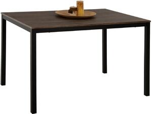 ΤΡΑΠΕΖΙ ΤΡΑΠΕΖΑΡΙΑΣ GOOSE HM9532 MDF ΚΑΡΥΔΙ-ΜΑΥΡΟ ΜΕΤΑΛΛΟ 120X80Χ75Yεκ.