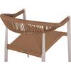 ΠΟΛΥΘΡΟΝΑ ΑΛΟΥΜΙΝΙΟΥ ΛΕΥΚΗ PΕ RATTAN ΜΠΕΖ HM5854.11 56x60x78 εκ. (Λευκό)