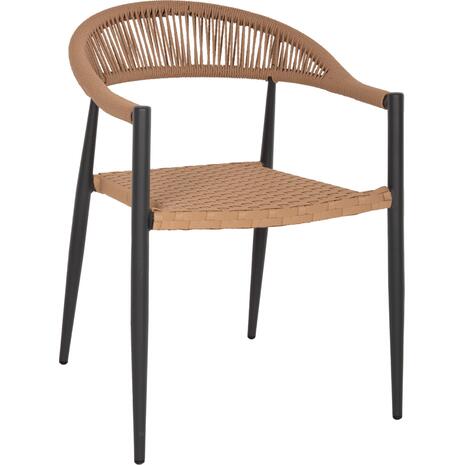 ΠΟΛΥΘΡΟΝΑ ΑΛΟΥΜΙΝΙΟΥ HM5854.12 ΑΝΘΡΑΚΙ PΕ RATTAN ΜΠΕΖ 56x60x78 εκ.