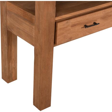 ΚΟΝΣΟΛΑ ΜΕ 3 ΣΥΡΤΑΡΙΑ HM9556 ΑΝΑΚΥΚΛΩΜΕΝΟ ΞΥΛΟ ΤΕΑΚ ΣΕ ΦΥΣΙΚΟ ΧΡΩΜΑ 180x45x80Yεκ.