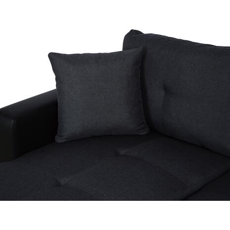 ΚΑΝΑΠΕΣ ΓΩΝΙΑ ΚΡΕΒΑΤΙ WAYNE 220x146x86Υεκ.HM3028.01 ΓΚΡΙ ΜΕ ΜΑΥΡΟ PU