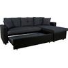 ΚΑΝΑΠΕΣ ΓΩΝΙΑ ΚΡΕΒΑΤΙ WAYNE 220x146x86Υεκ.HM3028.01 ΓΚΡΙ ΜΕ ΜΑΥΡΟ PU
