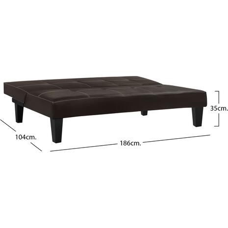 ΚΑΝΑΠΕΣ ΚΡΕΒΑΤΙ 3Θ HM3002.04 ΚΑΦΕ PU ΜΕ ΓΑΖΙΑ 186x90x82