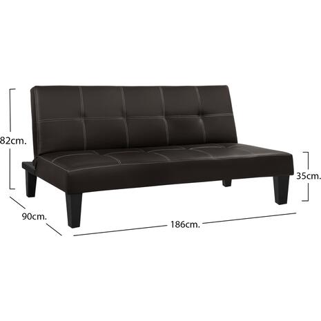 ΚΑΝΑΠΕΣ ΚΡΕΒΑΤΙ 3Θ HM3002.04 ΚΑΦΕ PU ΜΕ ΓΑΖΙΑ 186x90x82