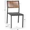 ΚΑΡΕΚΛΑ ΑΛΟΥΜΙΝΙΟΥ ΑΝΘΡΑΚΙ ΜΕ RATTAN ΚΑΙ TEXTLINE HM5921.01 46x55,5x83Υ εκ.