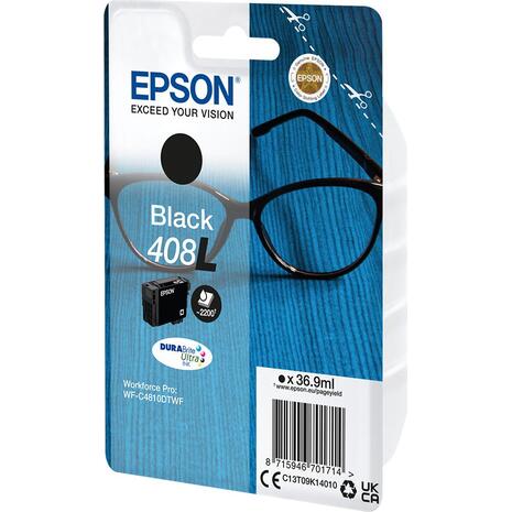 Μελάνι εκτυπωτή InkJet Epson 408L  36,9ml Black (C13T09K14010) (Black)