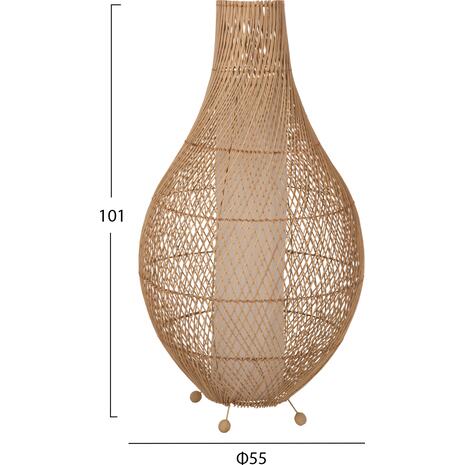 ΦΩΤΙΣΤΙΚΟ ΔΑΠΕΔΟΥ HM7835 RATTAN ΣΕ ΦΥΣΙΚΟ ΧΡΩΜΑ Φ55x101Υεκ.