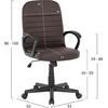ΚΑΡΕΚΛΑ ΓΡΑΦΕΙΟΥ THEONI HM1189.02 PU ΔΕΡΜΑ ΚΑΦΕ ΧΡΩΜΑ-ΜΑΥΡΑ ΜΠΡΑΤΣΑ 55x65x100Υεκ. (Καφέ)