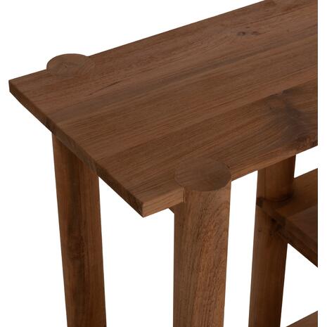 ΚΟΝΣΟΛΑ KUTAI HM9638 ΑΝΑΚΥΚΛΩΜΕΝΟ ΞΥΛΟ ΤΕΑΚ ΣΕ ΦΥΣΙΚΟ RUSTIC 120x35x80Yεκ.