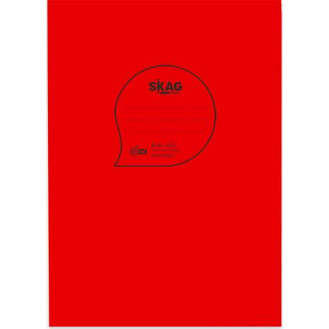 Τετράδιο Skag "P.P. ΔΙΑΦΑΝΗ" 50 Φύλλων 17x25 Ριγέ Κόκκινο (Κόκκινο)