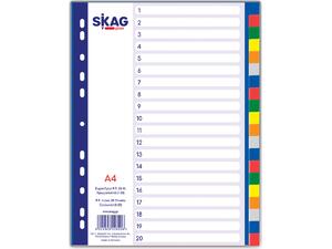 Διαχωριστικά πλαστικά ευρετήρια χρωματιστά Eco Φ.20 Skag (Διάφορα χρώματα)