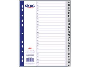 Διαχωριστικά Skag Economy πλαστικά  λατινικά Α-Ζ Α4 (Γκρι)