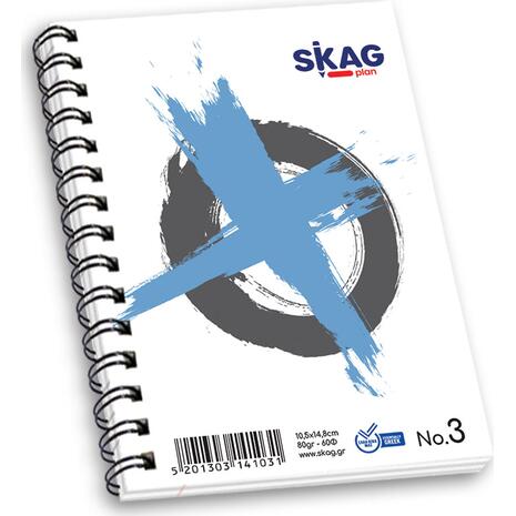 Μπλοκ Σπιράλ Skag "High Notes" No3 Ριγέ 105x148mm σε διάφορα σχέδια