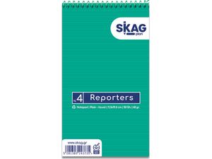 Μπλοκ σημειώσεων Skag Reporters σπιράλ No4 Λευκό 50 φύλλων 113x194mm