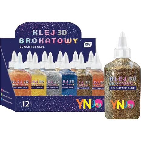 Κόλλα Interdruck glitter glue 3D 40gr σε διάφορα χρώματα (1 τεμάχιο)