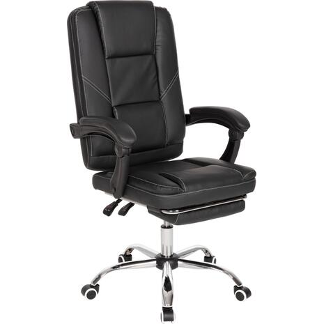 ΚΑΡΕΚΛΑ ΓΡΑΦΕΙΟΥ SEENA HM1190.01 ΜΑΥΡΟ PU-ΠΤΥΣΣΟΜΕΝΟ ΥΠΟΠΟΔΙΟ 62x65x115Y εκ. (Μαύρο)