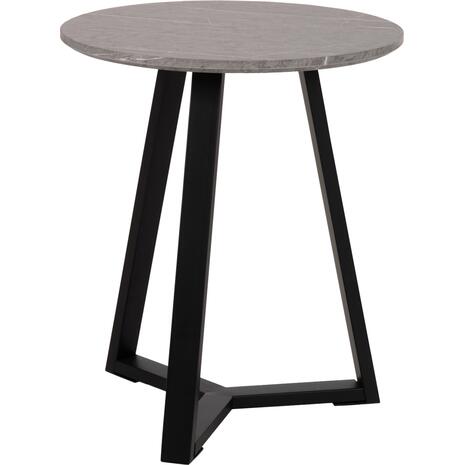 ΒΟΗΘΗΤΙΚΟ ΤΡΑΠΕΖΑΚΙ ROCKET HM9587.02 MDF ΓΚΡΙ ΜΑΡΜΑΡΟ-ΜΑΥΡΗ ΜΕΤΑΛΛΙΚΗ ΒΑΣΗ Φ45x55Υεκ.