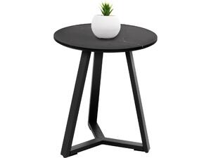 ΒΟΗΘΗΤΙΚΟ ΤΡΑΠΕΖΑΚΙ ROCKET HM9587.01 MDF ΜΑΥΡΟ ΜΑΡΜΑΡΟ-ΜΑΥΡΗ ΜΕΤΑΛΛΙΚΗ ΒΑΣΗ Φ45x55Υεκ. (Μαύρο)